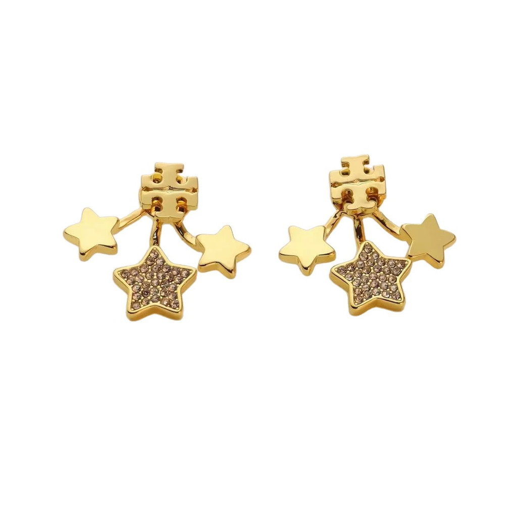 Tory Burch Rhinestone 2-Way Star Earrings